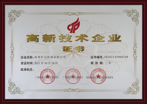 High-Tech Enterprise Certificate